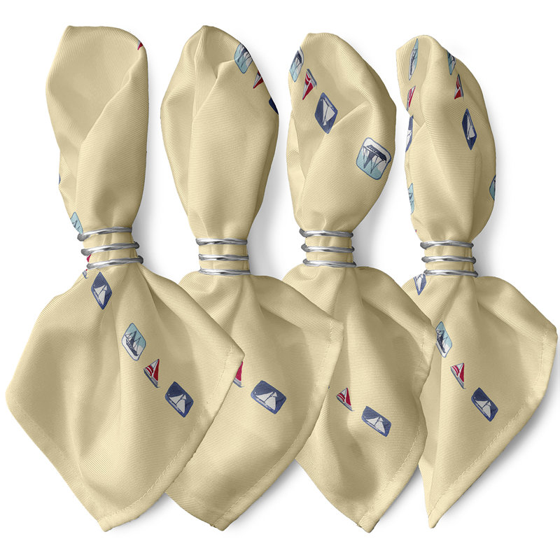 Hare Boat Trio Napkins, Yellow