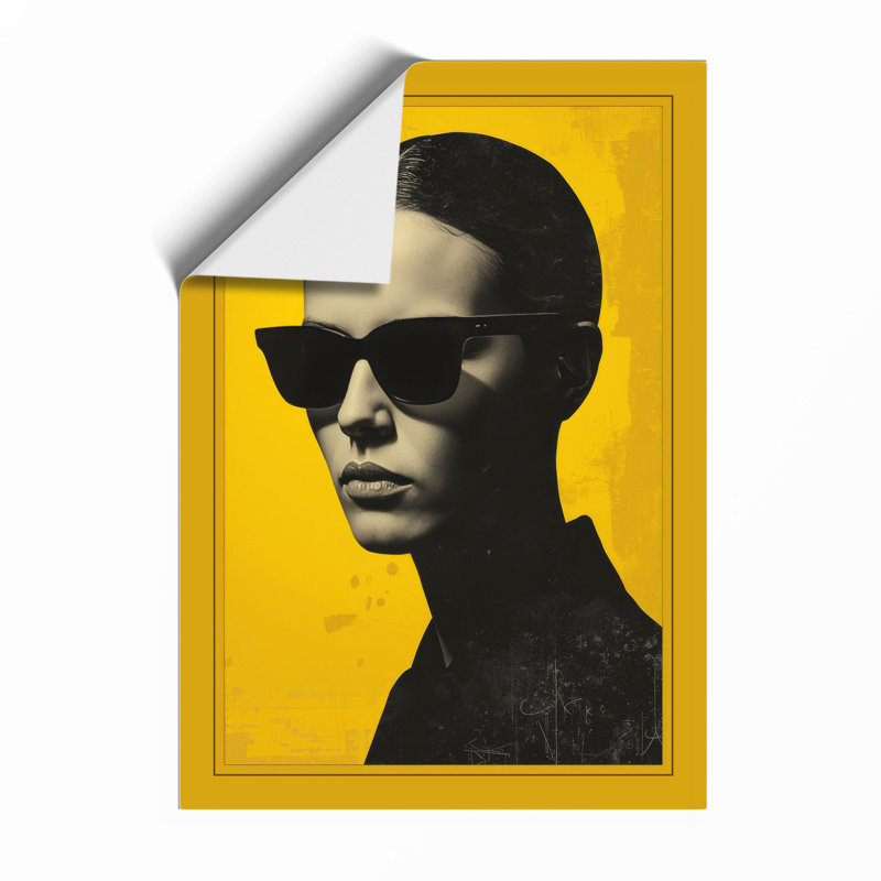 Portrait in Black Shades Modern - Framed Print, A3 - 42.0 x 29.7 cm, Unframed