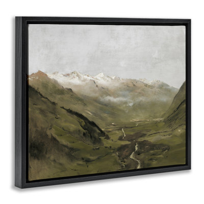 Winding Valley Path Framed Floater Canvas Wall Art by Lettered and Lined