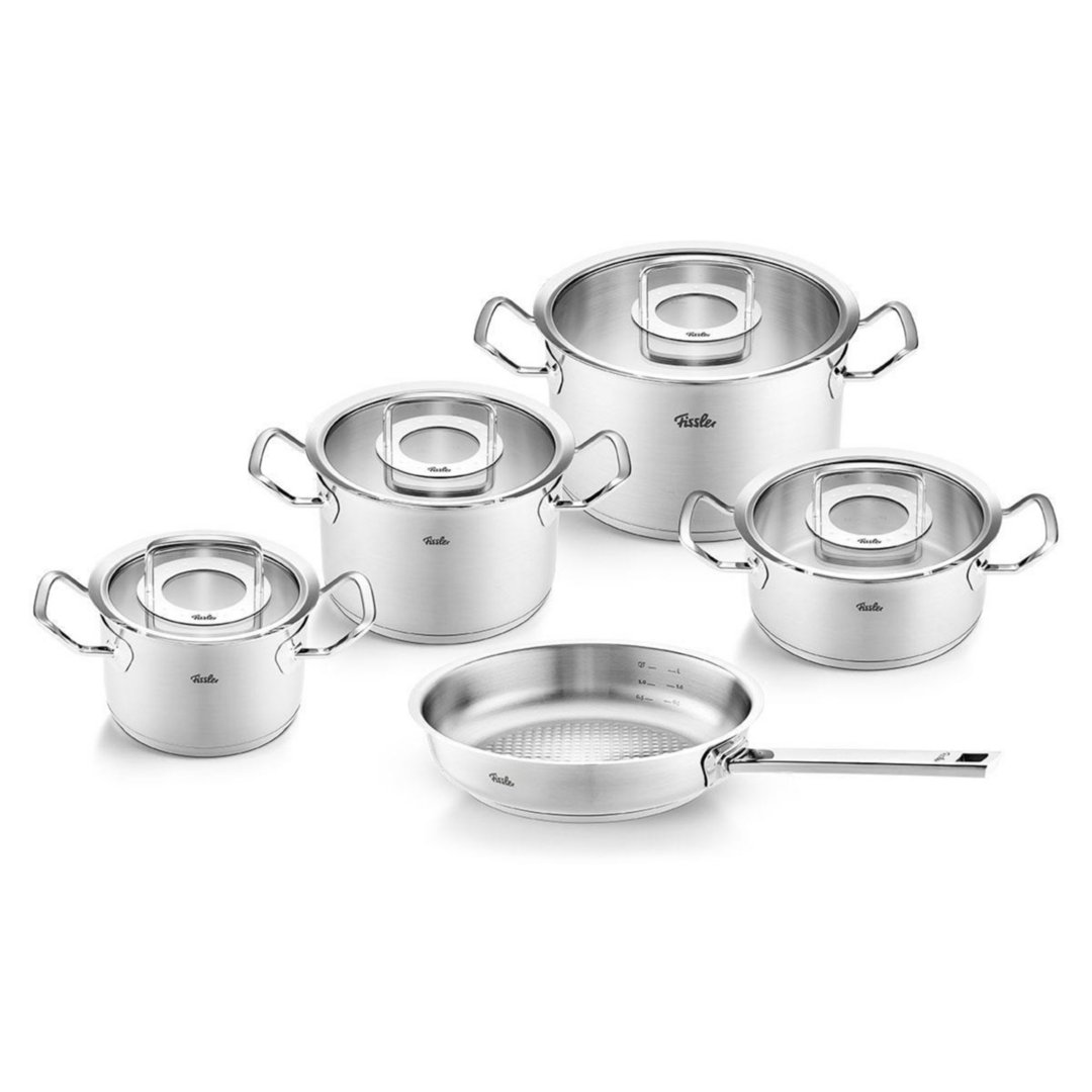 Fissler® Original-Profi Collection® Stainless Steel 9-Piece Cookware Set with Glass Lids Fissler