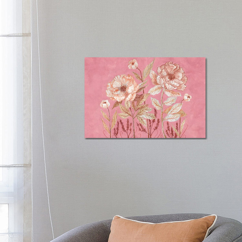 Botanica In Pink 1 Piece Wall Art on Canvas, 45.72cm H x 66.04cm W, Wrapped Canvas