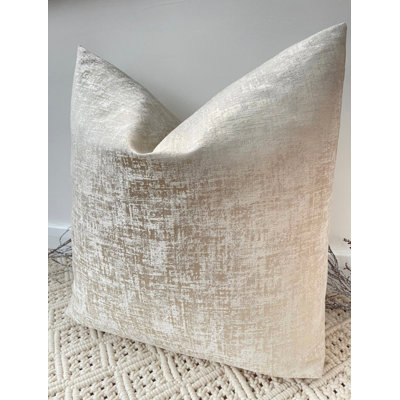 Abstract Cream Square Cushion Cover