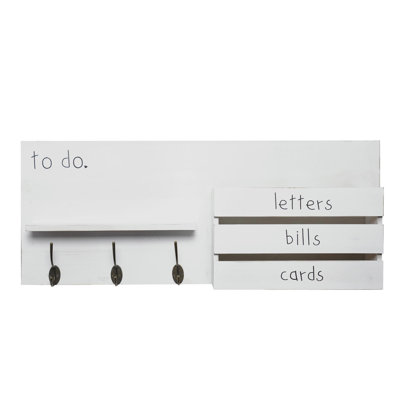 Addie Joy Solid Wood Wall Organizer