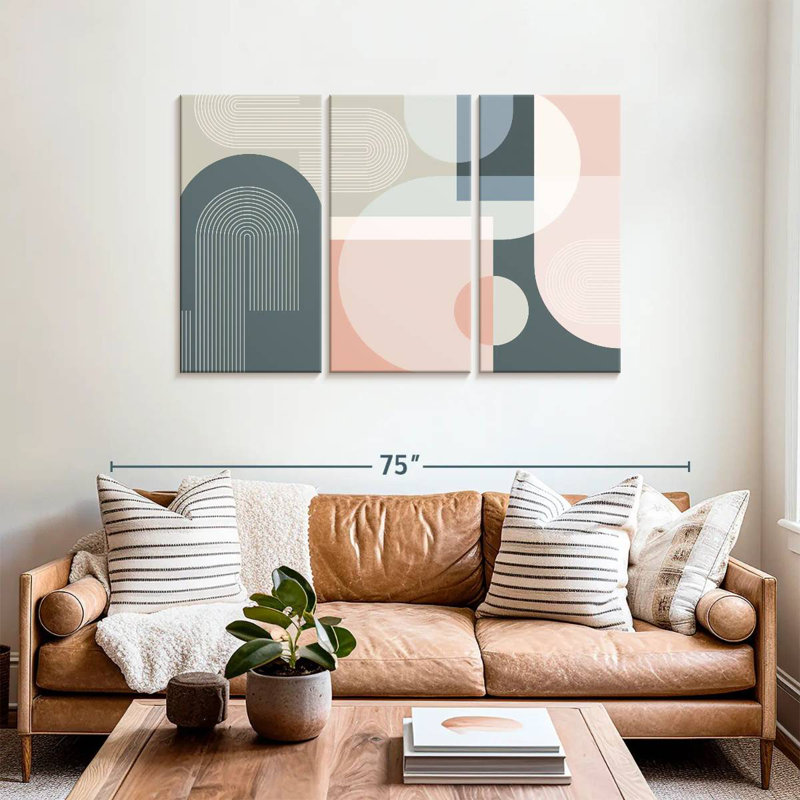 Arches abstraites de style Mid-Century Avery II, H 36 po x l 57 po