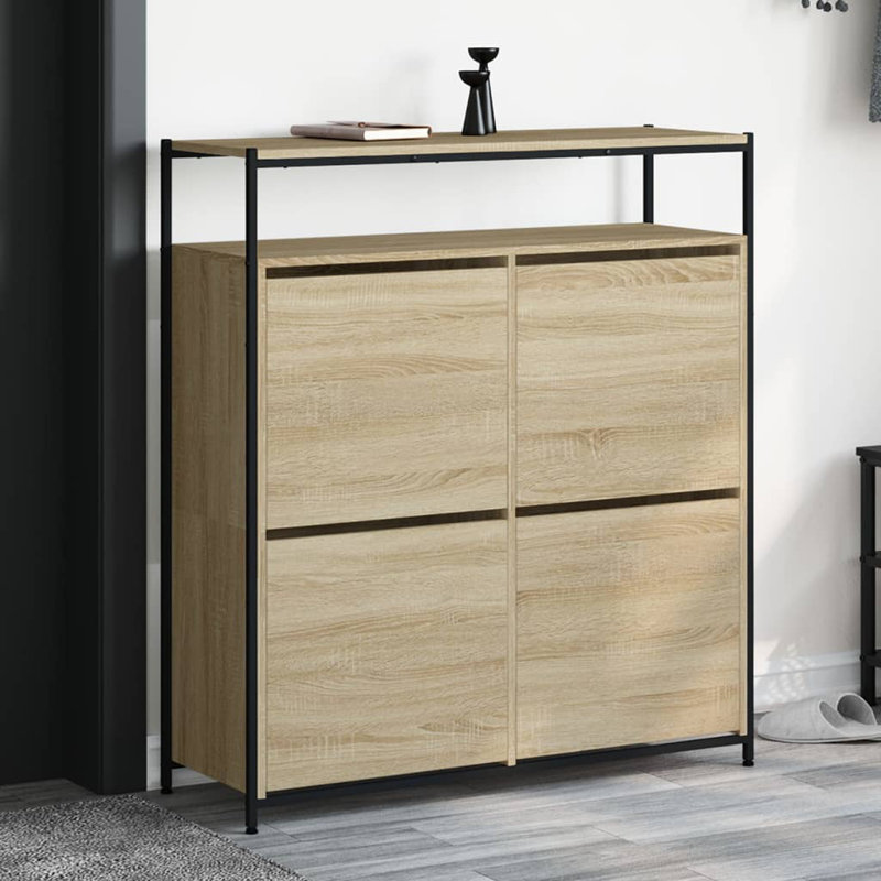 12 Pair Shoe Storage Cabinet, Sonoma Oak