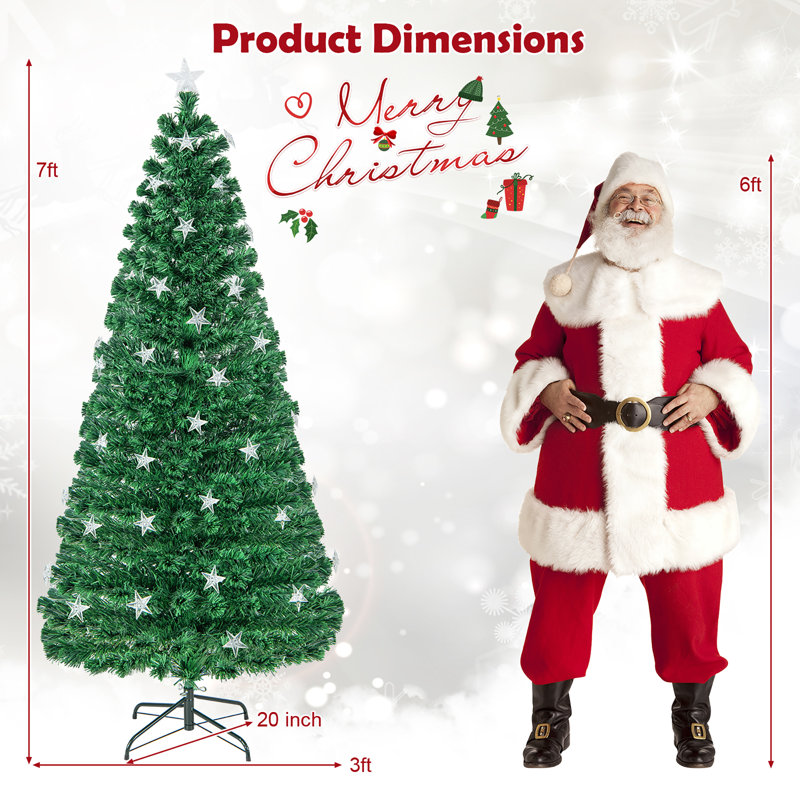 Arbre de Noël illuminé pin artificiel, 7 pi