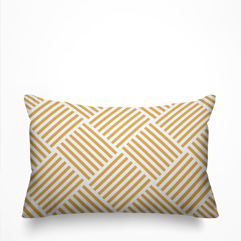 Housse et insert de coussin d'extérieur Langley, Ocre