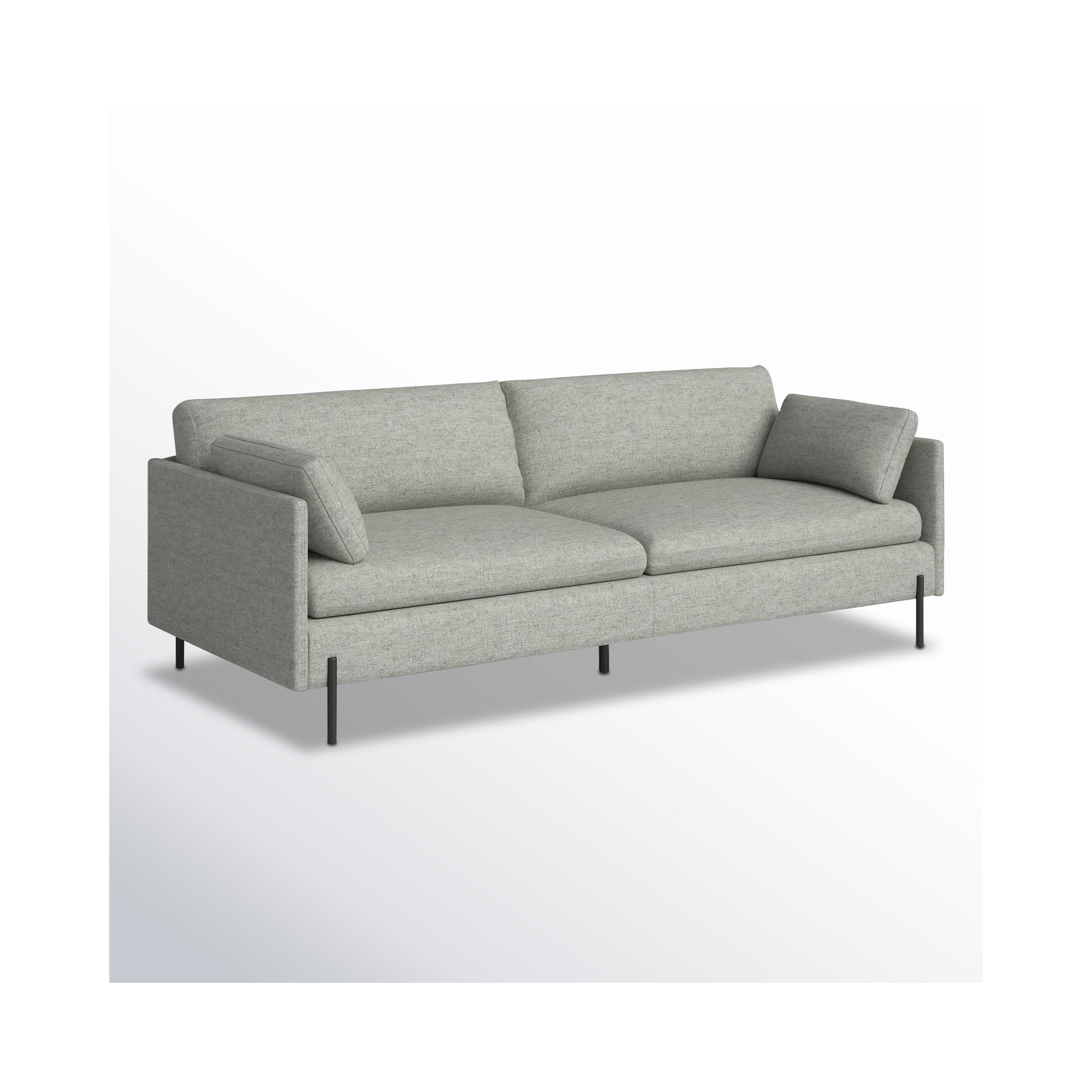 Moab 81'' Upholstered Sofa, Fredrickson Marble Basketweave