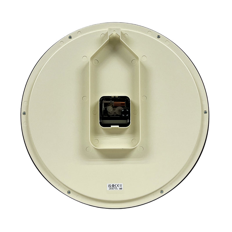 2.16" Wall Clock, Brown/White