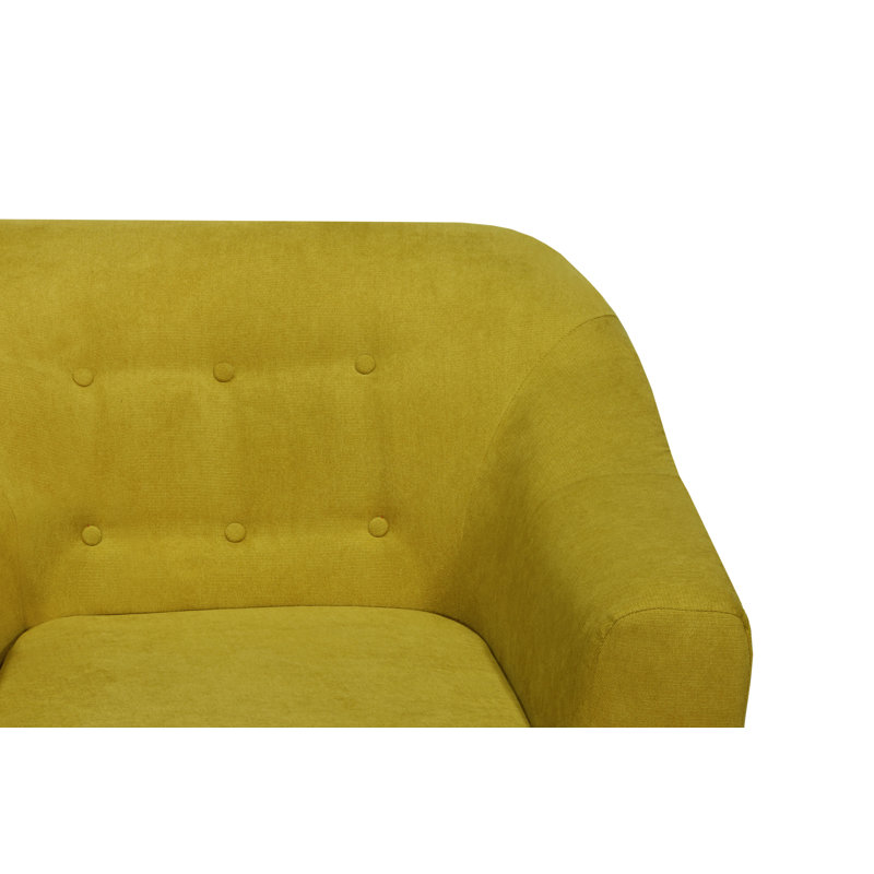 Cabrales Upholstered Armchair, Yellow