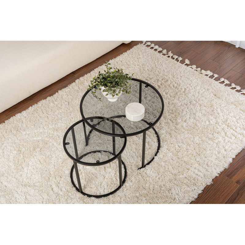 Ensemble de tables basses, Noir, noir, noir, noir, Gris