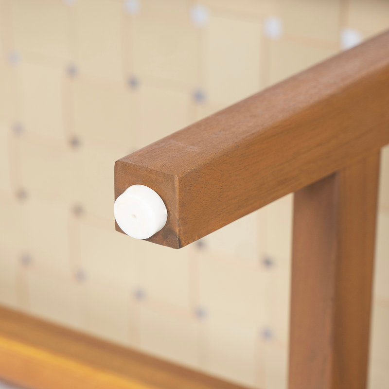 Élégant banc de chambre en bois d'acacia