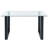 Adymn Glass Top Metal Base Dining Table-452526803