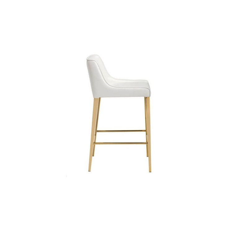 Tabouret utilitaire en acier inoxydable, Blanc