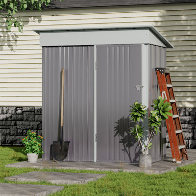 3 ft. W x 5 ft. D Pent Metal Garage Shed
