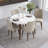 Carstarphen 4 - Person Solid Wood Solid Wood Top Four Leg Dining Set