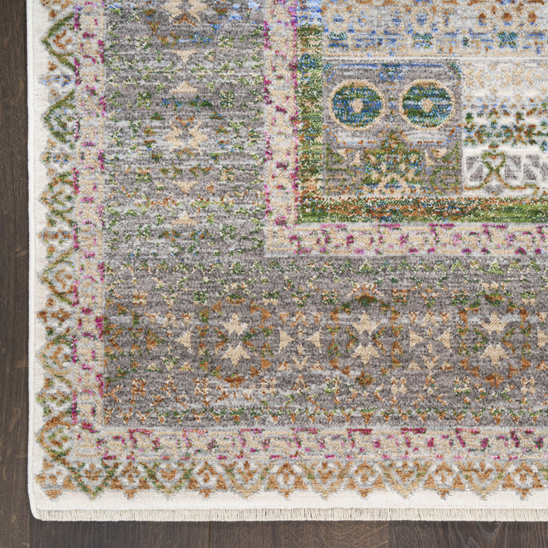 Nourison Vintage Harmony 7'10" x 9'10" Multicolor Bohemian Indoor Rug, Rectangle 7'10" x 9'10"