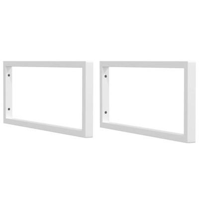  Shelf Brackets For Washbasin 2 Pcs Black Rectangular Steel