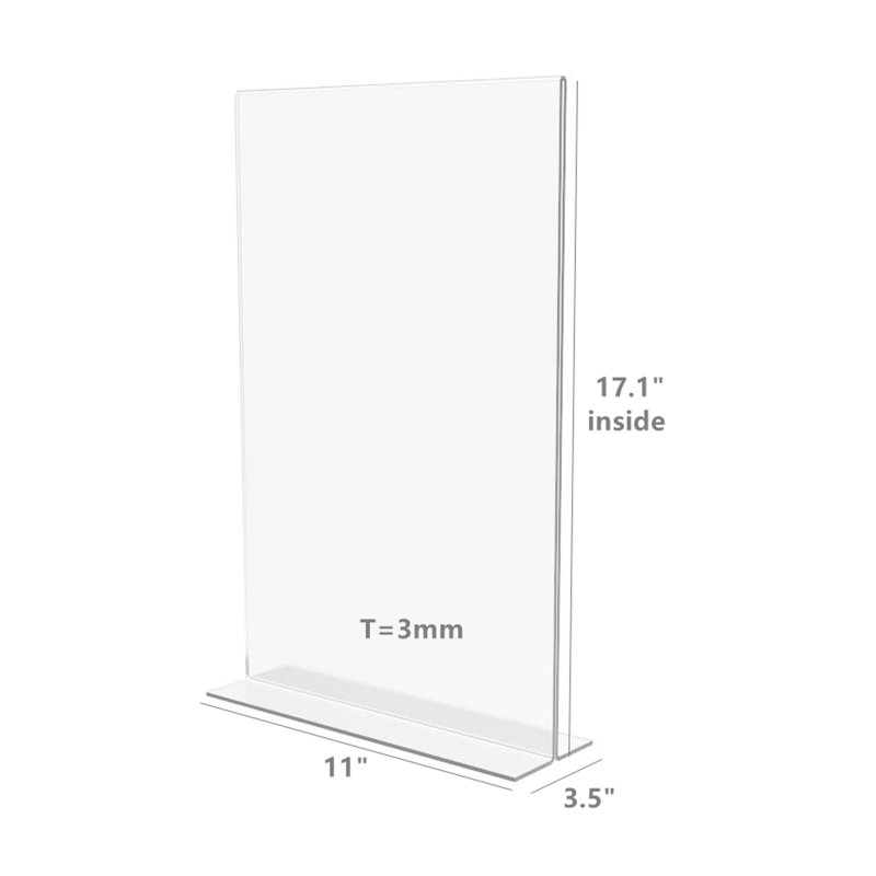 Clear Acrylic 11" x 17" Tabletop Sign Holder Frame