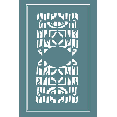 " Shoji Screen In Teal I " by Vision Studio