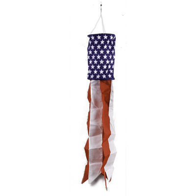 Double Sided 36'' H x 8'' W Polyester Independence Day Wind Sock