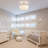 3-Light Semi Flush Mount Ceiling Light Modern Drum Chandelier Light Fixture With White Shade For Bedroom Living Room Entryway Hallway