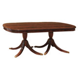 Custom Fit Classics Oval Mahogany Wood Dining Table