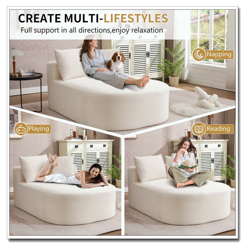 Canapé-lit 67,5 po, Beige
