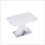 Table de salle à manger moderne carrée, extensible, plateau de table blanc + pied de table en MDF en X avec base en métal-172889252