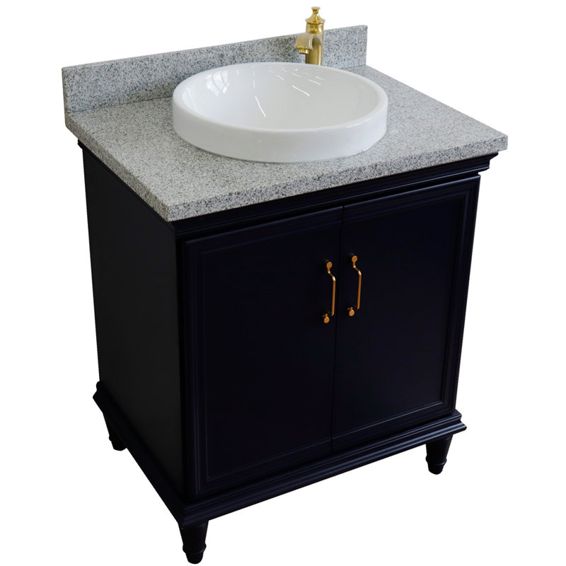 Ensemble de meuble-lavabo simple 31 po Rhian, gris, Bleu