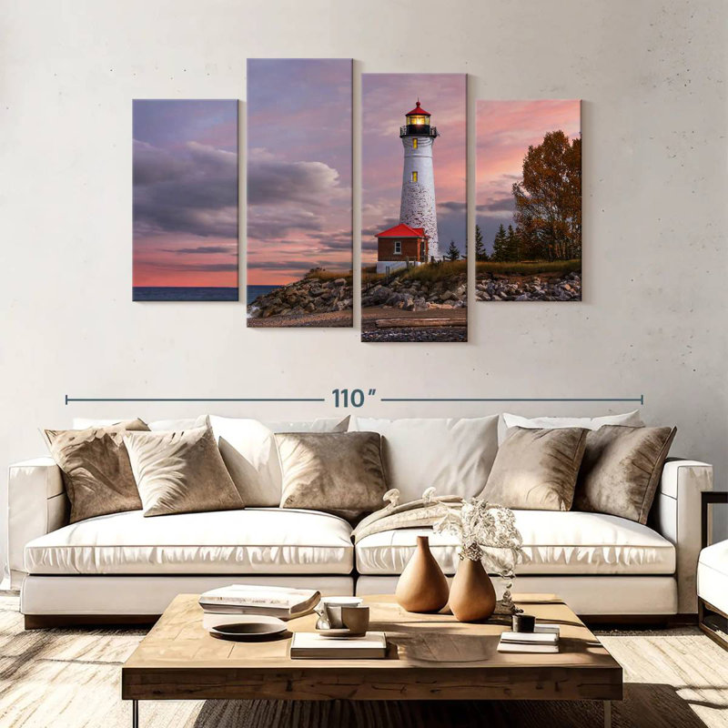 Aletra Crisp Point Lighthouse, 54'' H x 84'' W