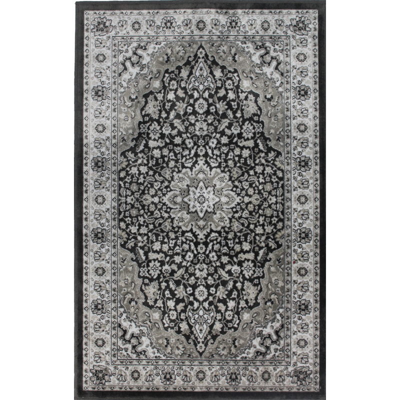Tapis oriental gris Arieanna, Rectangle 4 pi 4 po x 6 pi 3 po