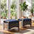 Melvarn Outdoor Patio Wicker Ottoman Set Of 2 With Cushion And Wood-look Finish-809674059