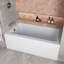 Baignoire en alcôve en acrylique blanc brillant avec drain extérieur 60 po x 32 po Streamline-101699625