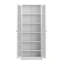 Armoire de cuisine en métal - Grand rangement avec 5 tablettes réglables, armoire autoportante pour cuisine / garde-manger / salle de bain