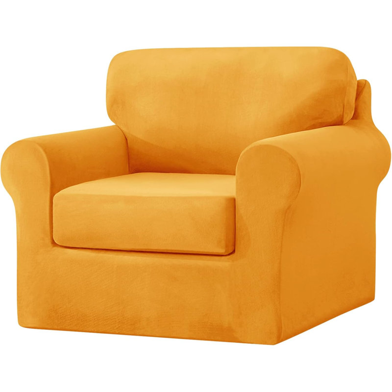 Sofa Cover With Separate Seat Cushions And Backrests Stretch Velvet Sofa Slipcover Couch Covers Furniture Protector Split Combined (1 Seat Set 3 PCS)