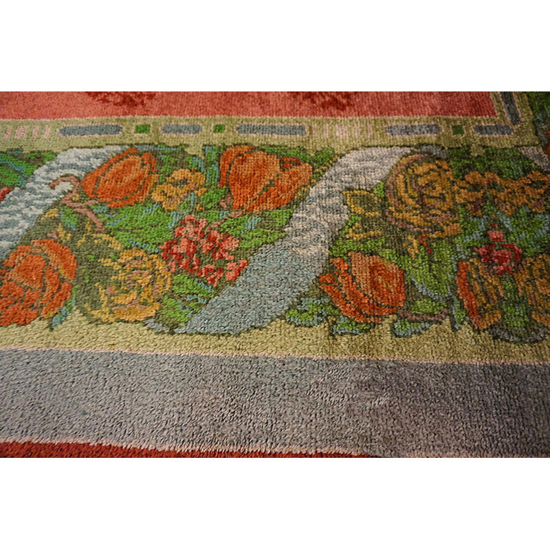 Tapis antique en laine de grande taille Donegal - Arts & Crafts