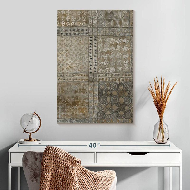 Kerner Aged Adinkra Cloth I, 30" H x 20" W