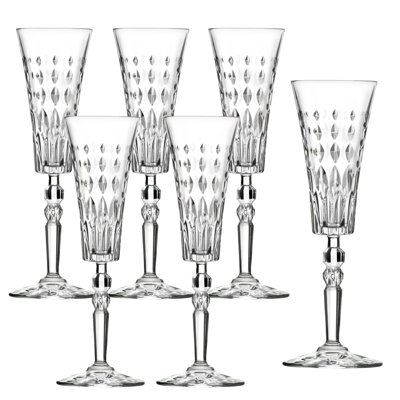Lorren Home Trends Marilyn Set Of 6 Flutes