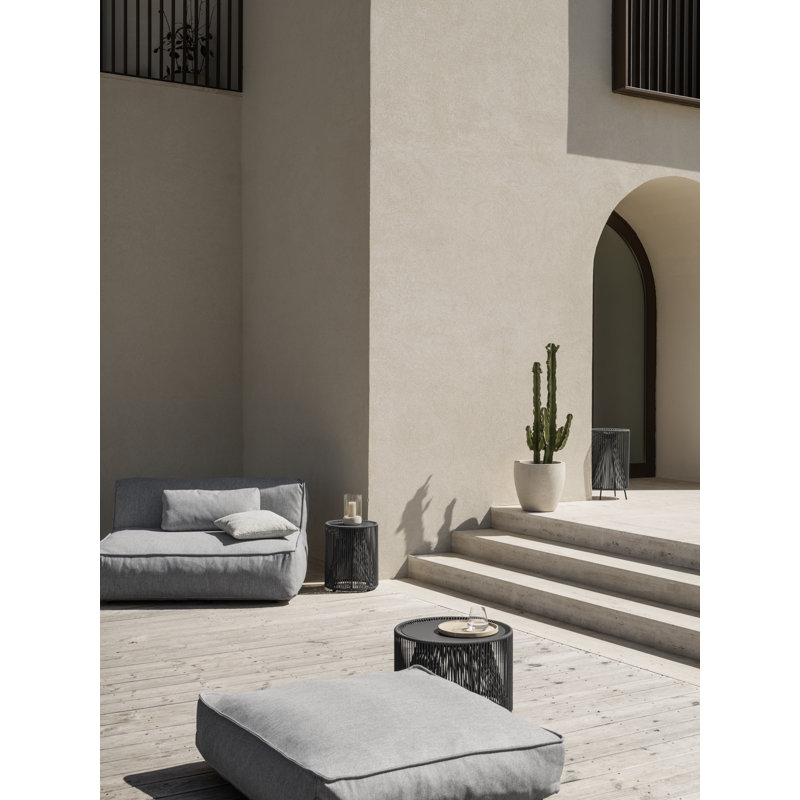 Cloud Gray Outdoor Patio Pouf Ottoman