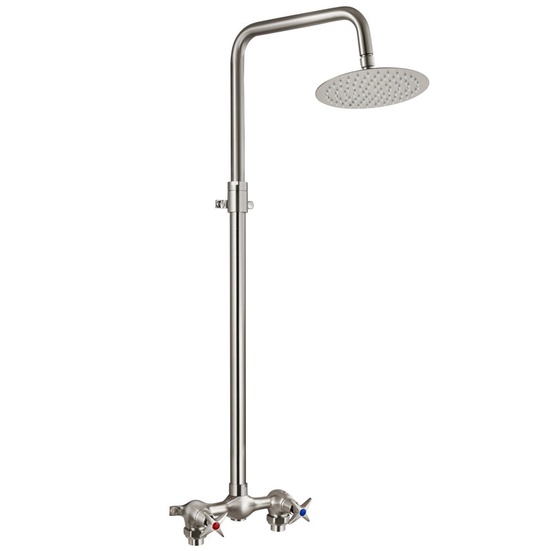 Ensemble de douche d'extérieur, Nickel brossé