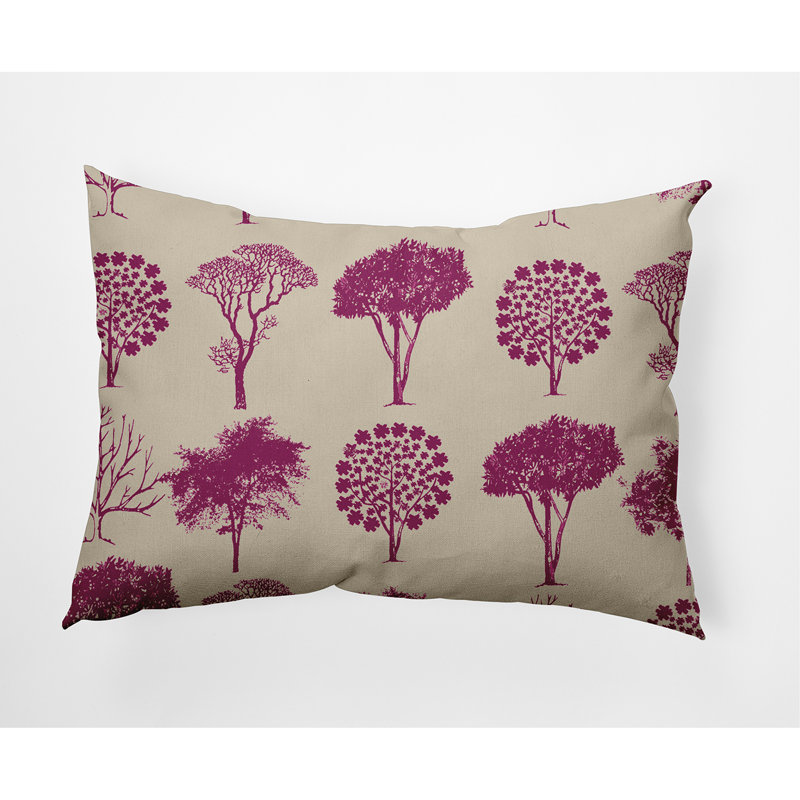 Floral Reversible Throw Pillow, Dusty Rose