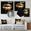 Gold Lips of Luxury V - impression sans cadre sur métal-1776315819