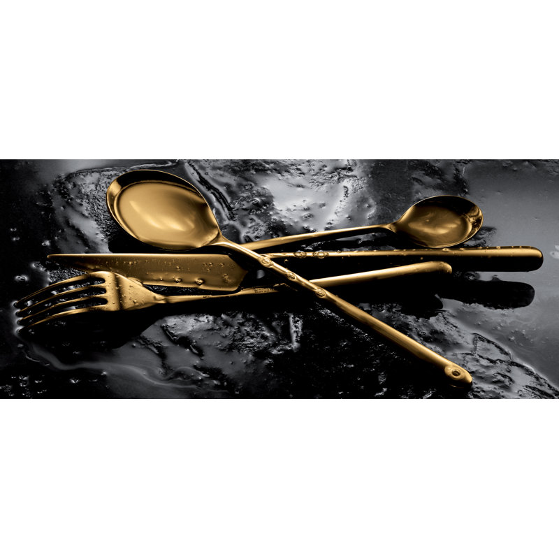 MEPRA Linea Flatware, Ice Gold
