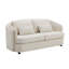 Causeuse en lin beige avec 2 coussins décoratifs Mariko