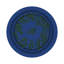 Sous-verres ronds en cuir vert et bleu-1817219234
