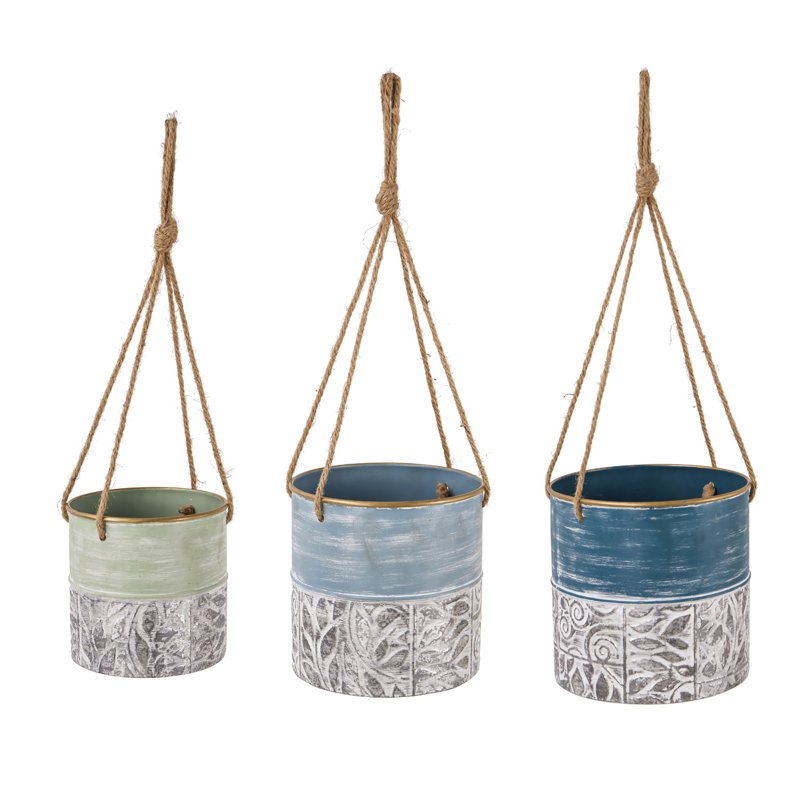 Ensemble de pots à fleurs suspendus 3 pièces