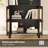 Tall Bookcase With Rattan Doors 5 Tier Storage Wood Shelves Large Bookshelf For Living Room Bedroom Home Office-1611875086