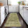 Machine Washable Indoor/Outdoor Xhevrie Green Rug