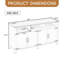 Buffet 59 "moderne avec station de charge et 4 portes, armoire à tablette réglable avec ports USB-216501460